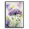 watercolour botanical print flowers daucus carota purple haze front view