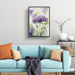 Daucus Carota Purple Haze Watercolour Botanical Art Print - Cosmic Carrot Framed Plant Wall Art 7 Daucus Carota Purple Haze Watercolour Botanical Art Print - Cosmic Carrot Framed Plant Wall Art - Image 2