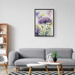 Daucus Carota Purple Haze Watercolour Botanical Art Print - Cosmic Carrot Framed Plant Wall Art 8 Daucus Carota Purple Haze Watercolour Botanical Art Print - Cosmic Carrot Framed Plant Wall Art - Image 3