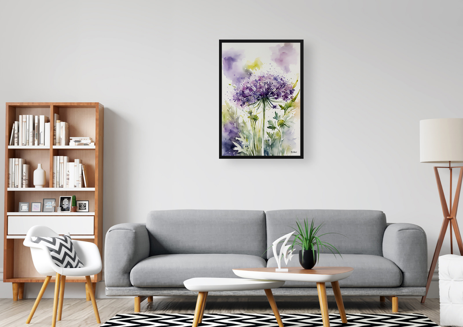 Daucus Carota Purple Haze Watercolour Botanical Art Print - Cosmic Carrot Framed Plant Wall Art 5 Daucus Carota Purple Haze Watercolour Botanical Art Print - Cosmic Carrot Framed Plant Wall Art - Image 3