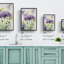 Daucus Carota Purple Haze Watercolour Botanical Art Print - Cosmic Carrot Framed Plant Wall Art 9 Daucus Carota Purple Haze Watercolour Botanical Art Print - Cosmic Carrot Framed Plant Wall Art - Image 4