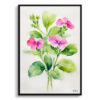 Diascia Personata Minimalist Watercolour Botanical Art Print - Twinspur Framed Plant Wall Art 2 watercolour botanical print flowers diascia personata minimalist front view