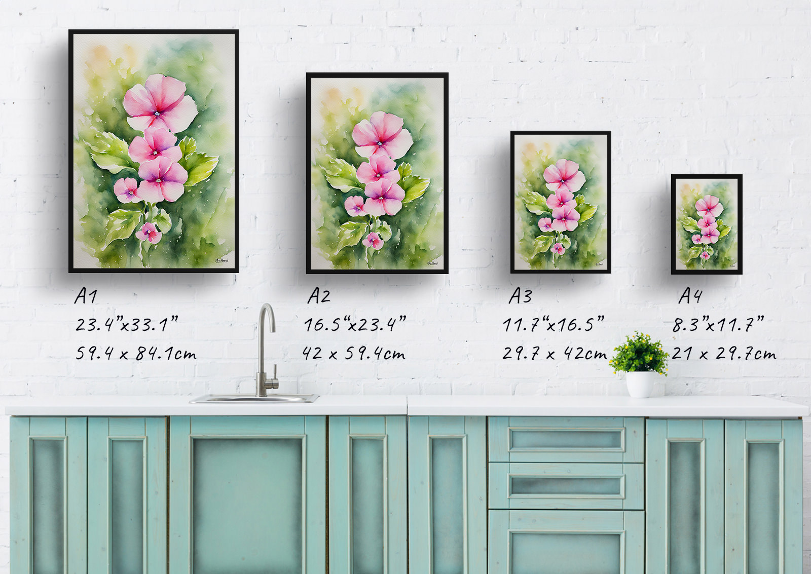 Diascia Personata Watercolour Botanical Art Print - Twinspur Framed Plant Wall Art 6 Diascia Personata Watercolour Botanical Art Print - Twinspur Framed Plant Wall Art - Image 4