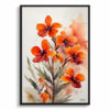 watercolour botanical print flowers erysimum winter orchid minimalist front view