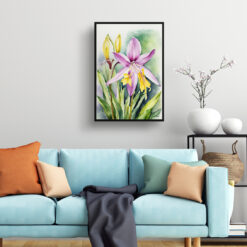 Erythronium Pagoda Watercolour Botanical Art Print - Dogtooth Violet Framed Plant Wall Art 7 Erythronium Pagoda Watercolour Botanical Art Print - Dogtooth Violet Framed Plant Wall Art - Image 2