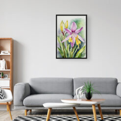 Erythronium Pagoda Watercolour Botanical Art Print - Dogtooth Violet Framed Plant Wall Art 8 Erythronium Pagoda Watercolour Botanical Art Print - Dogtooth Violet Framed Plant Wall Art - Image 3