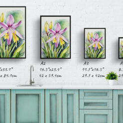 Erythronium Pagoda Watercolour Botanical Art Print - Dogtooth Violet Framed Plant Wall Art 9 Erythronium Pagoda Watercolour Botanical Art Print - Dogtooth Violet Framed Plant Wall Art - Image 4