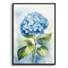 Hydrangea Watercolour Botanical Art Print - Hortensia Framed Plant Wall Art 2 watercolour botanical print flowers hydrangea front view