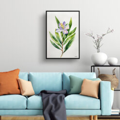 Laurel Minimalist Watercolour Botanical Art Print - Sweet Bay Framed Plant Wall Art 7 watercolour botanical print flowers laurel minimalist living room