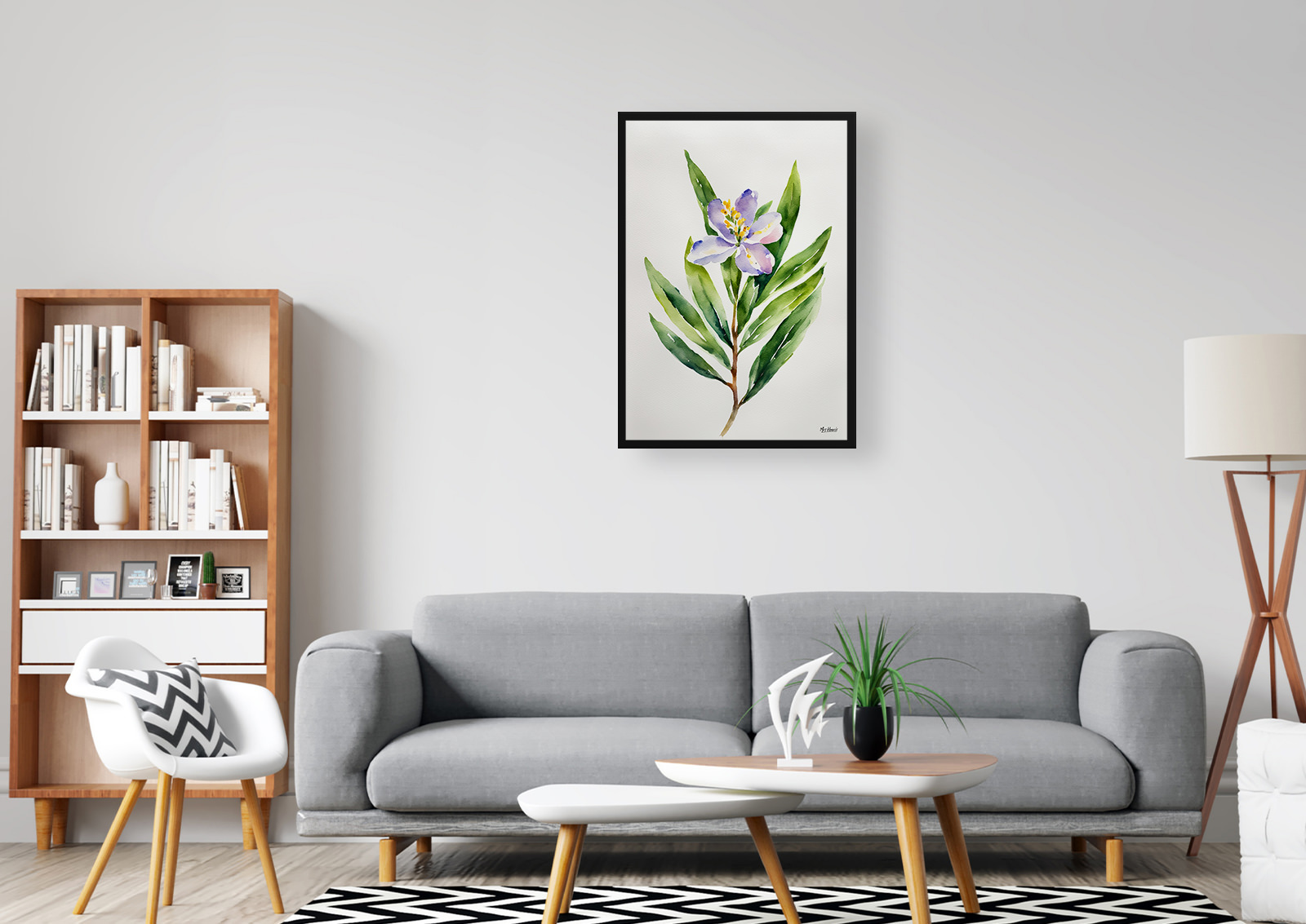 Laurel Minimalist Watercolour Botanical Art Print - Sweet Bay Framed Plant Wall Art 5 Laurel Minimalist Watercolour Botanical Art Print - Sweet Bay Framed Plant Wall Art - Image 3