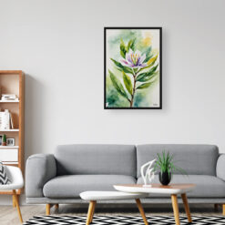 watercolour botanical print flowers laurel office