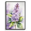 Lilac Watercolour Botanical Art Print - French Framed Plant Wall Art 2 watercolour botanical print flowers lilac front view