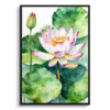 Lotus flower Watercolour Botanical Art Print - Sacred Framed Plant Wall Art 2 watercolour botanical print flowers lotus flower front view