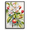 watercolour botanical print flowers malus domestica howgate wonder front view