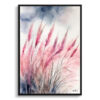 Muhlenbergia capillaris Watercolour Botanical Art Print - Hairawn Muhly Framed Plant Wall Art 2 watercolour botanical print flowers muhlenbergia capillaris hairawn muhly front view