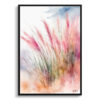 Muhlenbergia capillaris Watercolour Botanical Art Print - Hairawn Muhly Wash Framed Plant Wall Art 2 watercolour botanical print flowers muhlenbergia capillaris hairawn muhly wash front view