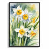 Narcissus Hawera Watercolour Botanical Art Print - Daffodil Framed Plant Wall Art 1 watercolour botanical print flowers narcissus hawera front view
