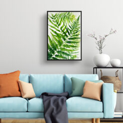 Onoclea Sensibilis Watercolour Botanical Art Print - Sensitive Fern Framed Plant Wall Art 7 watercolour botanical print flowers onoclea sensibilis living room