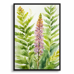 Osmunda Regalis Watercolour Botanical Art Print - Royal fern Framed Plant Wall Art