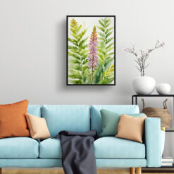 Osmunda Regalis Watercolour Botanical Art Print - Royal fern Framed Plant Wall Art 7 watercolour botanical print flowers osmunda regalis royal fern living room