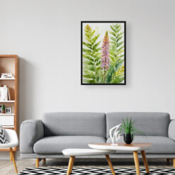 Osmunda Regalis Watercolour Botanical Art Print - Royal fern Framed Plant Wall Art 8 watercolour botanical print flowers osmunda regalis royal fern office