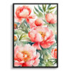 Peony Watercolour Botanical Art Print - Herbaceous Framed Plant Wall Art 2 watercolour botanical print flowers peony front view