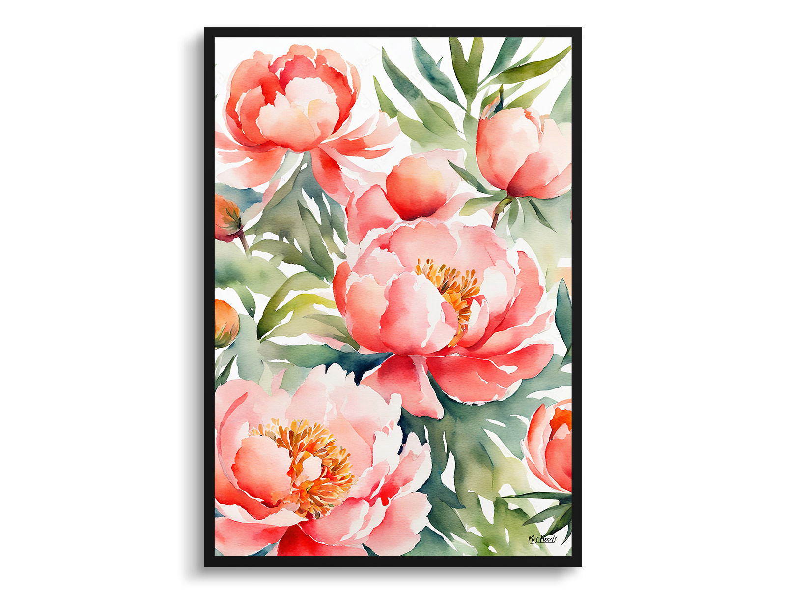 Peony Watercolour Botanical Art Print - Herbaceous Framed Plant Wall Art 3 Peony Watercolour Botanical Art Print - Herbaceous Framed Plant Wall Art