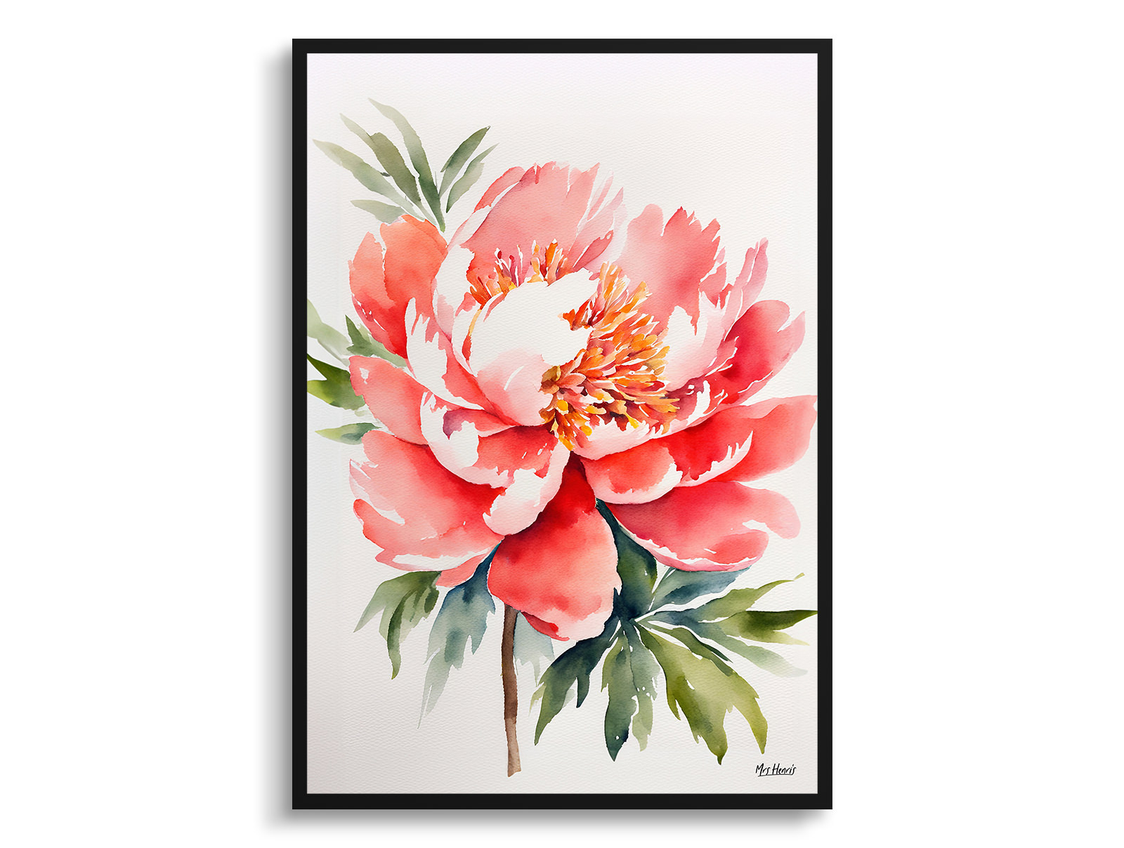 Peony Minimalist Watercolour Botanical Art Print - Herbaceous Framed Plant Wall Art 3 Peony Minimalist Watercolour Botanical Art Print - Herbaceous Framed Plant Wall Art