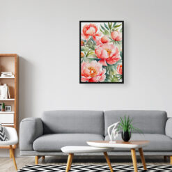 Peony Watercolour Botanical Art Print - Herbaceous Framed Plant Wall Art 8 watercolour botanical print flowers peony office