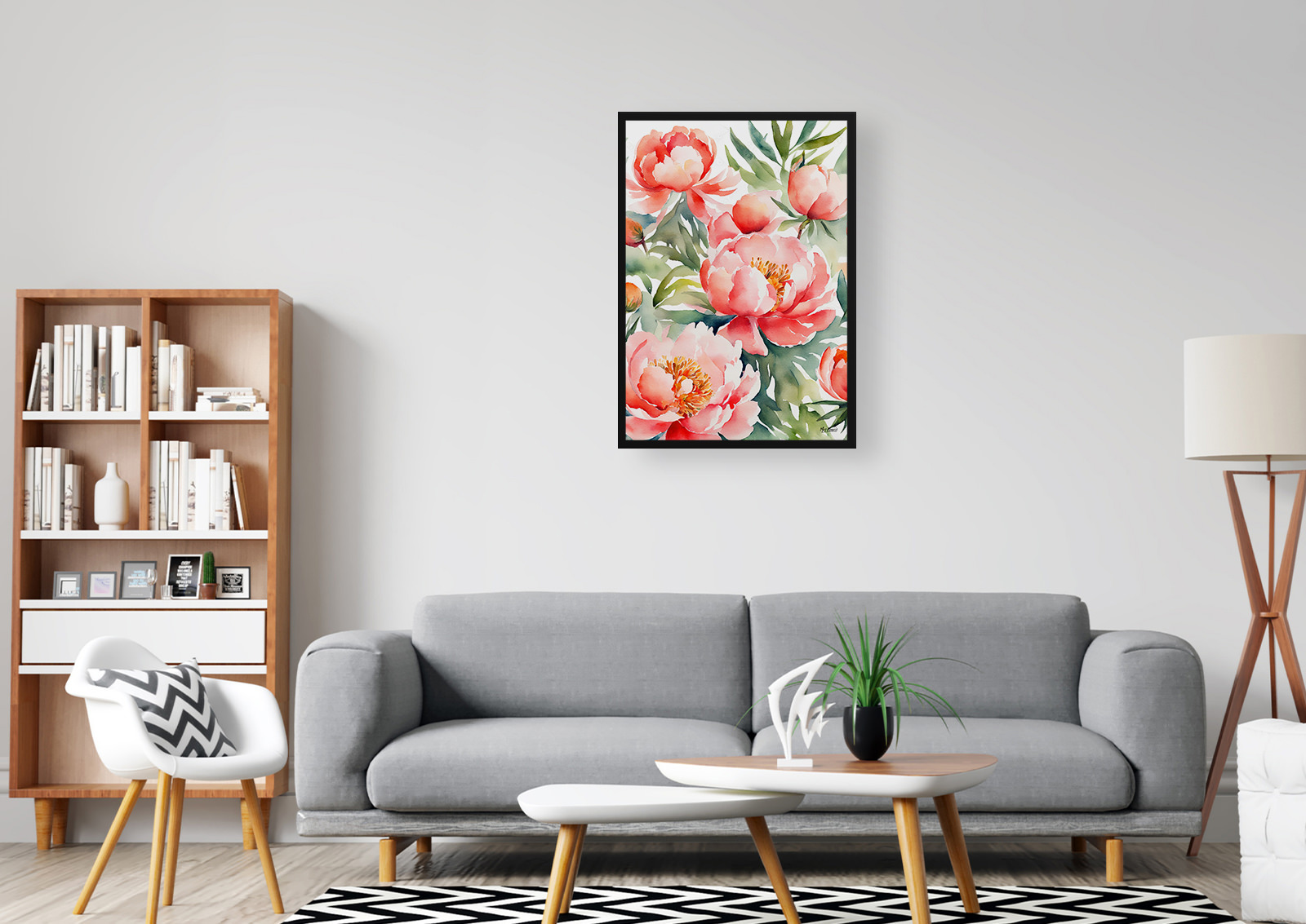 Peony Watercolour Botanical Art Print - Herbaceous Framed Plant Wall Art 5 Peony Watercolour Botanical Art Print - Herbaceous Framed Plant Wall Art - Image 3