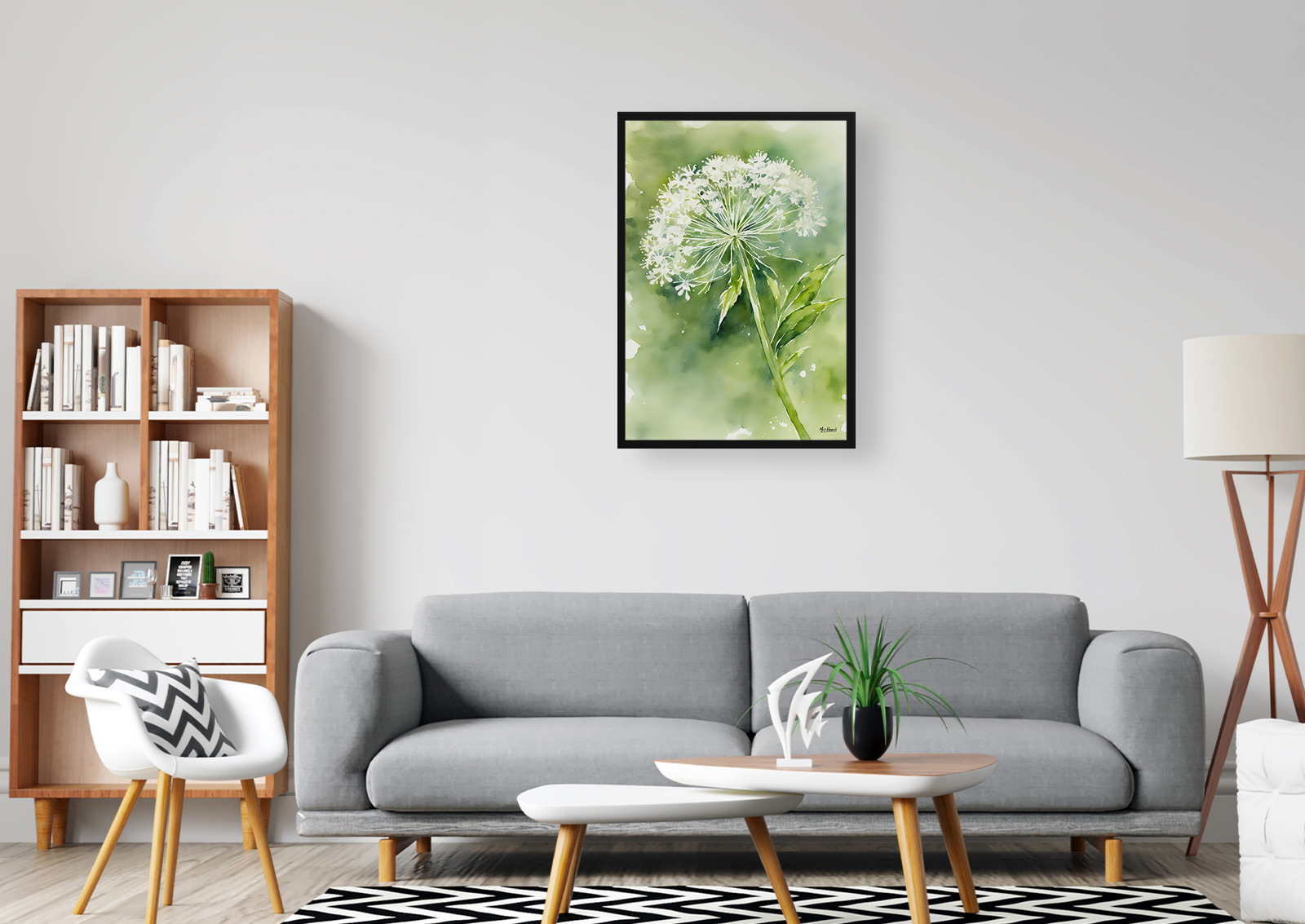 Queen Annes lace Watercolour Botanical Art Print - Wild carrot Framed Plant Wall Art 5 Queen Annes lace Watercolour Botanical Art Print - Wild carrot Framed Plant Wall Art - Image 3