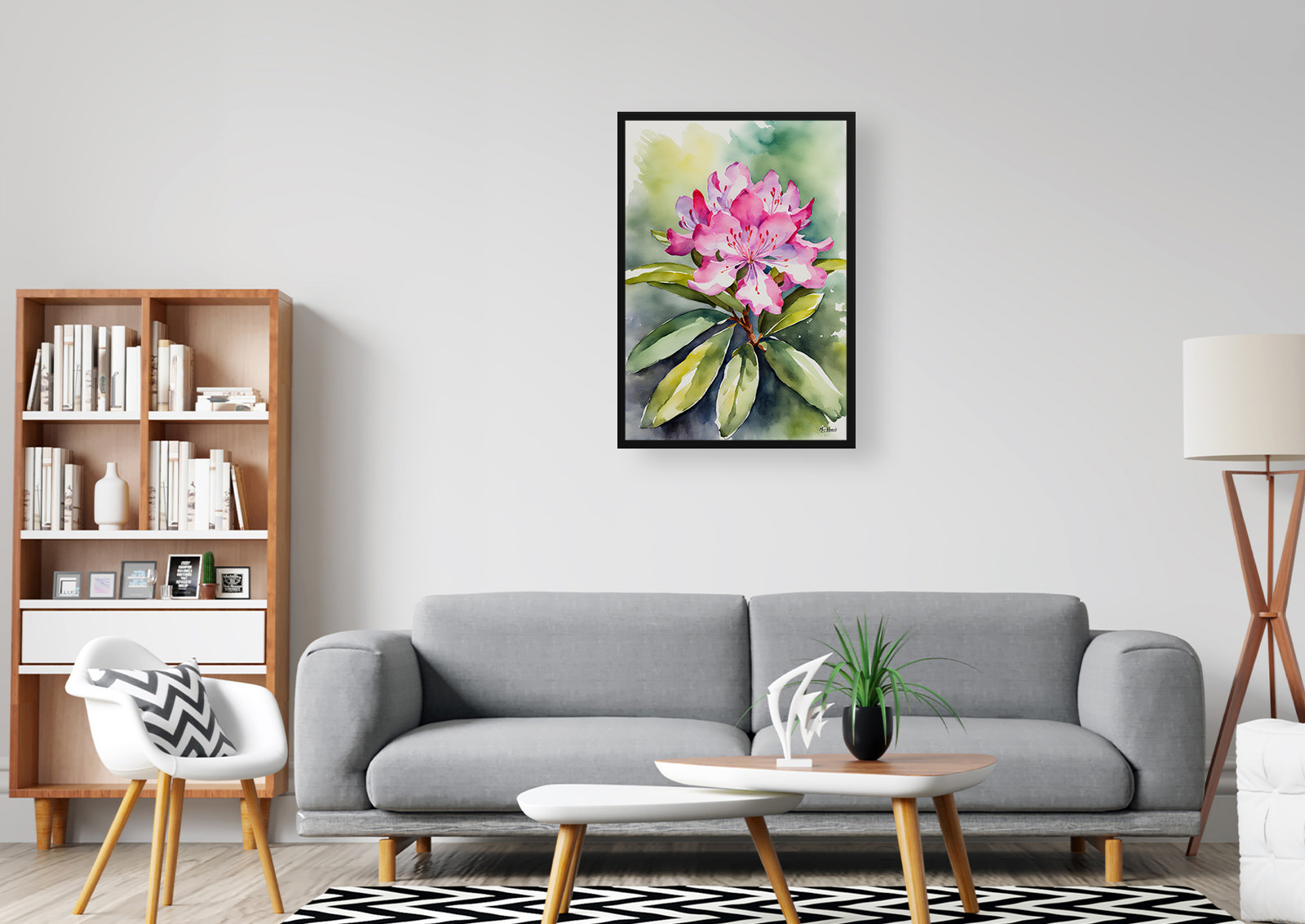 Rhododendron Watercolour Botanical Art Print - Azalea Framed Plant Wall Art 5 Rhododendron Watercolour Botanical Art Print - Azalea Framed Plant Wall Art - Image 3