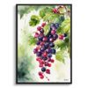 Ribes Nigrum Cassissima Noiroma Watercolour Botanical Art Print - Blackcurrant Framed Plant Wall Art 2 watercolour botanical print flowers ribes nigrum cassissima noiroma front view