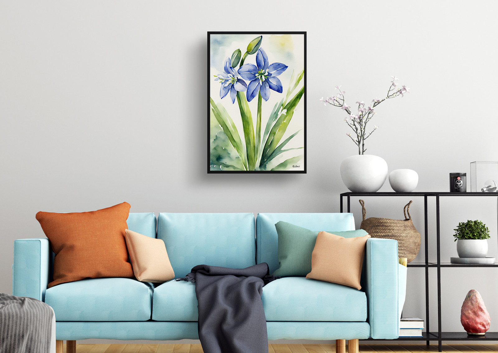 Scilla Bifolia Watercolour Botanical Art Print - Alpine Squill Framed Plant Wall Art 4 Scilla Bifolia Watercolour Botanical Art Print - Alpine Squill Framed Plant Wall Art - Image 2