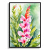 watercolour botanical print flowers snapdragon front view