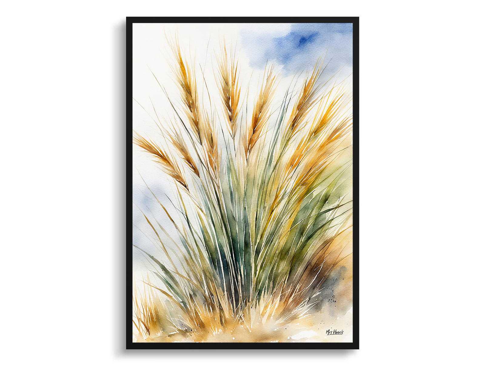 Stipa ichu Watercolour Botanical Art Print - peruvian feather grass Framed Plant Wall Art 3 Stipa ichu Watercolour Botanical Art Print - peruvian feather grass Framed Plant Wall Art