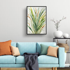 Stipa ichu Minimalist Watercolour Botanical Art Print - peruvian feather grass Framed Plant Wall Art 7 watercolour botanical print flowers stipa ichu peruvian feather grass minimalist living room