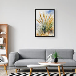 Stipa ichu Watercolour Botanical Art Print - peruvian feather grass Framed Plant Wall Art 8 watercolour botanical print flowers stipa ichu peruvian feather grass office