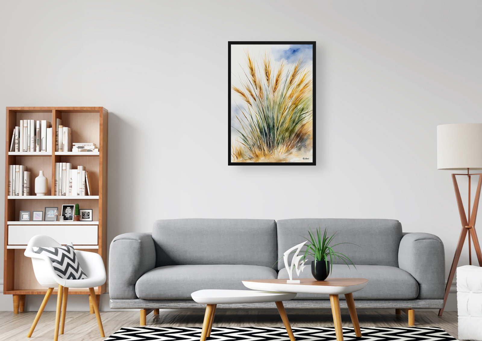 Stipa ichu Watercolour Botanical Art Print - peruvian feather grass Framed Plant Wall Art 5 Stipa ichu Watercolour Botanical Art Print - peruvian feather grass Framed Plant Wall Art - Image 3