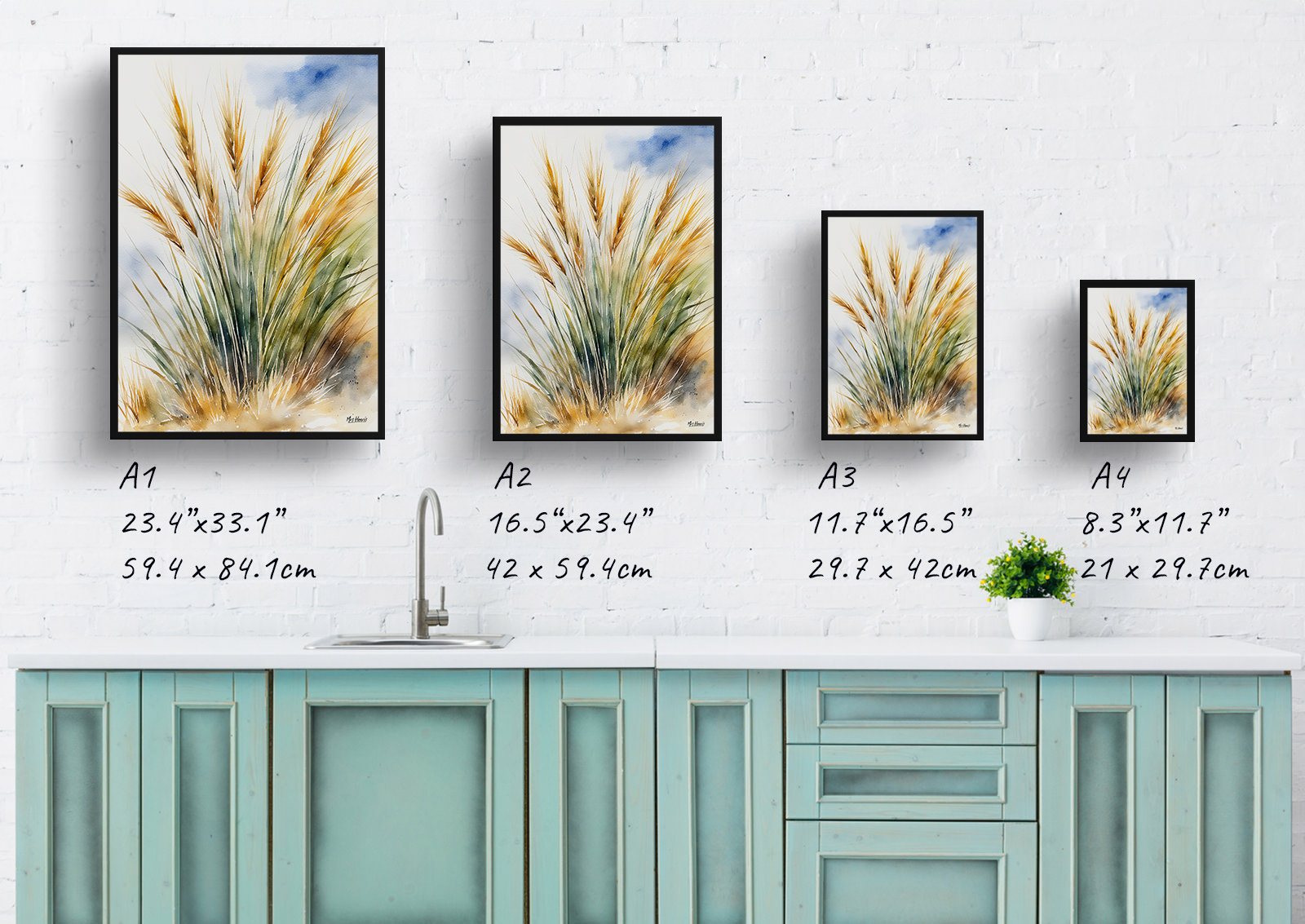 Stipa ichu Watercolour Botanical Art Print - peruvian feather grass Framed Plant Wall Art 6 Stipa ichu Watercolour Botanical Art Print - peruvian feather grass Framed Plant Wall Art - Image 4